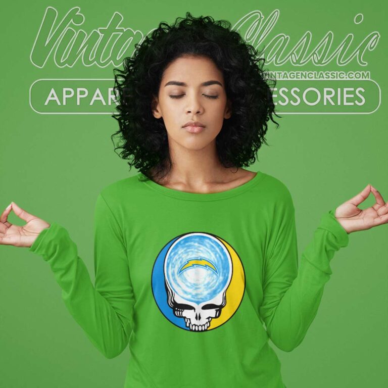 Los Angeles Chargers Shirt Nfl Grateful Dead Logo Long Sleeve Tee Los Angeles Chargers Shirt Nfl Grateful Dead Logo Long Sleeve Tee