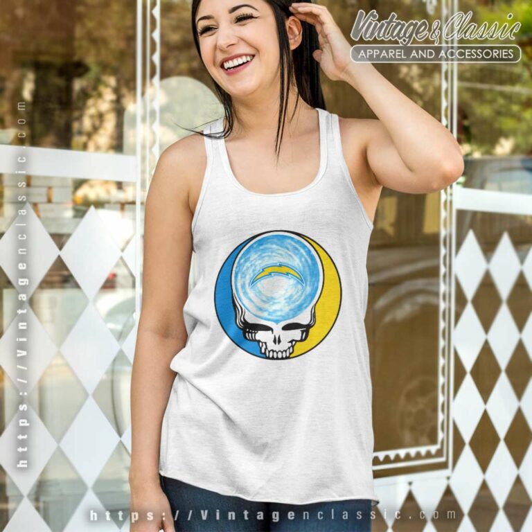 Los Angeles Chargers Shirt Nfl Grateful Dead Logo Tank Top Racerback Los Angeles Chargers Shirt Nfl Grateful Dead Logo Tank Top Racerback