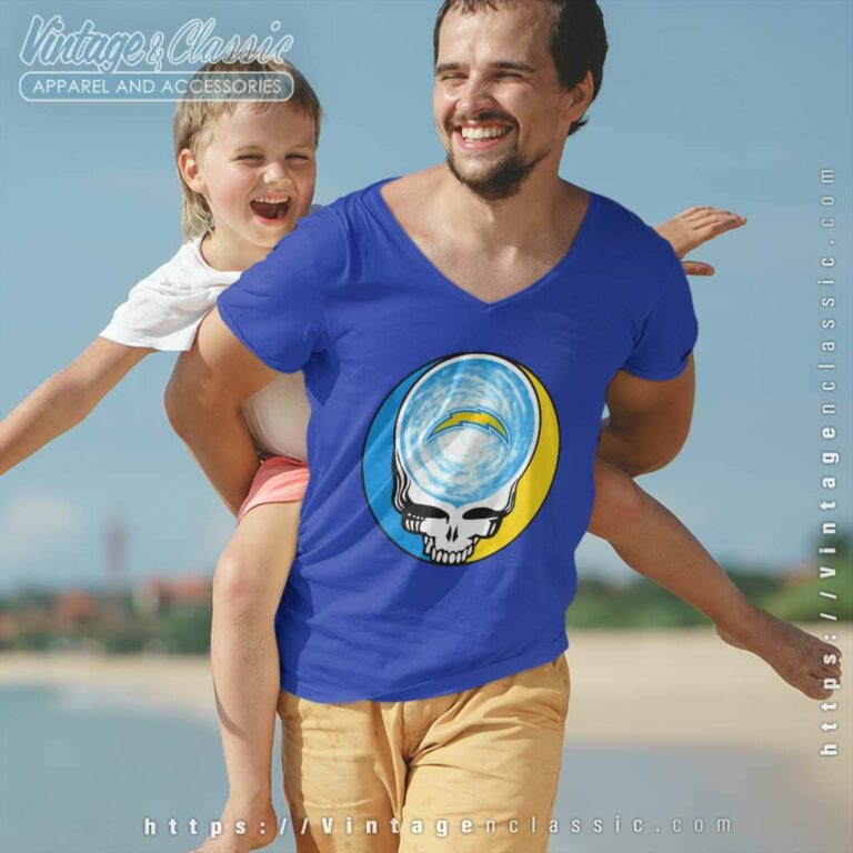Los Angeles Chargers Shirt Nfl Grateful Dead Logo V Neck TShirt Los Angeles Chargers Shirt Nfl Grateful Dead Logo V Neck TShirt
