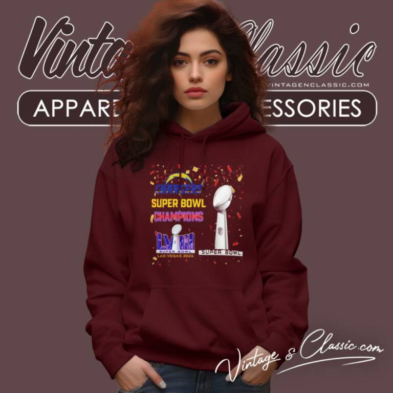 Los Angeles Chargers Shirt Super Bowl Champions Lviii Las Vegas 2024 Hoodie Los Angeles Chargers Shirt Super Bowl Champions Lviii Las Vegas 2024 Hoodie