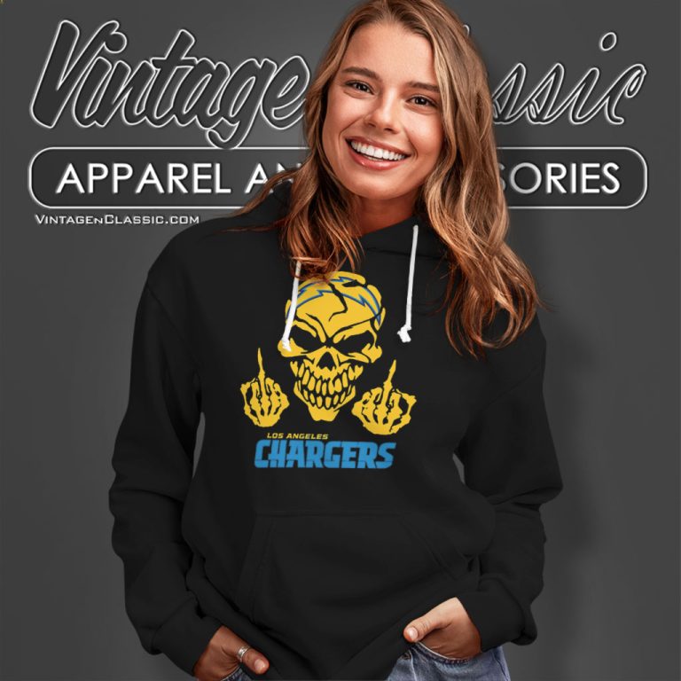 Los Angeles Chargers Skull Fuck You Hoodie Los Angeles Chargers Skull Fuck You Hoodie