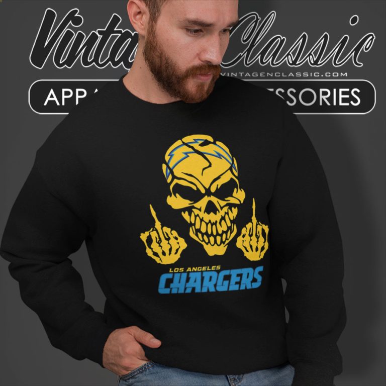 Los Angeles Chargers Skull Fuck You Sweatshirt Los Angeles Chargers Skull Fuck You Sweatshirt