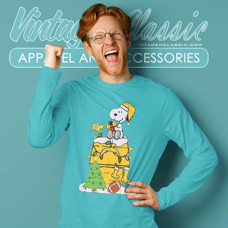 Los Angeles Chargers Snoopy Christmas Long Sleeve Tee Los Angeles Chargers Snoopy Christmas Long Sleeve Tee