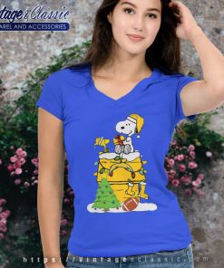 Los Angeles Chargers Snoopy Christmas V Neck TShirt