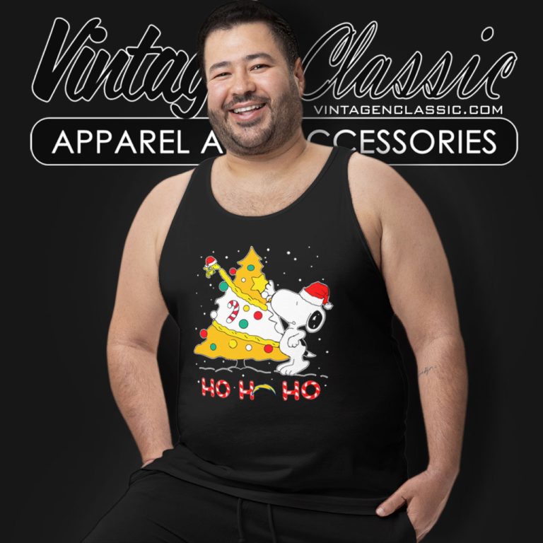 Los Angeles Chargers Snoopy Ho Ho Ho Christmas Tank Top Racerback Los Angeles Chargers Snoopy Ho Ho Ho Christmas Tank Top Racerback
