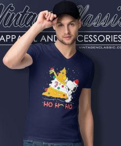 Los Angeles Chargers Snoopy Ho Ho Ho Christmas V Neck TShirt