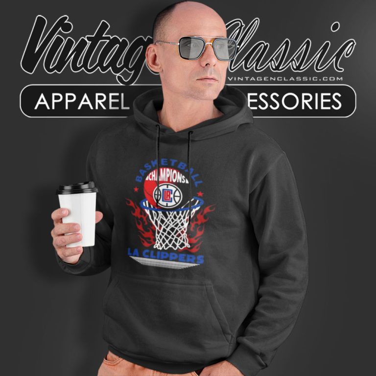 Los Angeles Clippers Basketball Champions Fire Logo 2023 Hoodie Los Angeles Clippers Basketball Champions Fire Logo 2023 Hoodie