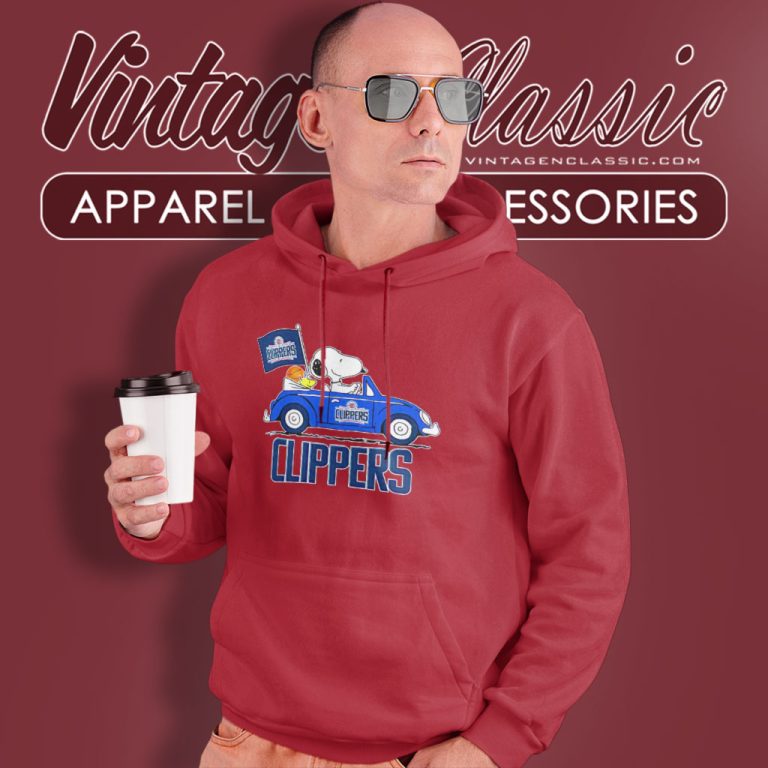 Los Angeles Clippers Basketball Snoopy Dog Driving Car Hoodie Los Angeles Clippers Basketball Snoopy Dog Driving Car Hoodie