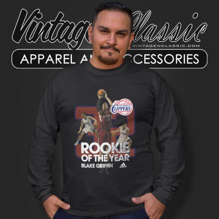 Los Angeles Clippers Blake Griffin 32 Rookie Of The Years Long Sleeve Tee Los Angeles Clippers Blake Griffin 32 Rookie Of The Years Long Sleeve Tee