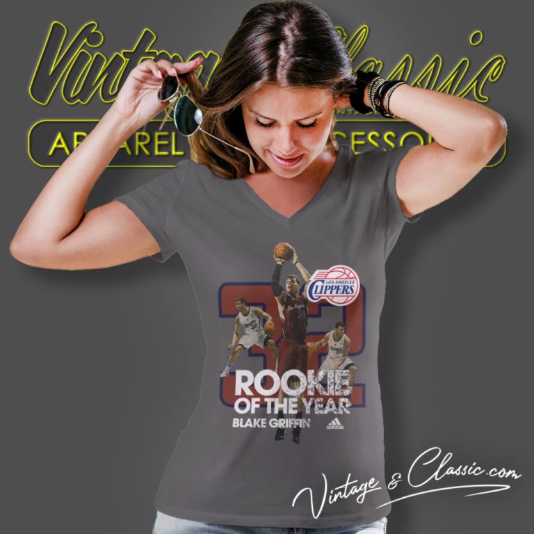 Los Angeles Clippers Blake Griffin 32 Rookie Of The Years V Neck TShirt Los Angeles Clippers Blake Griffin 32 Rookie Of The Years V Neck TShirt