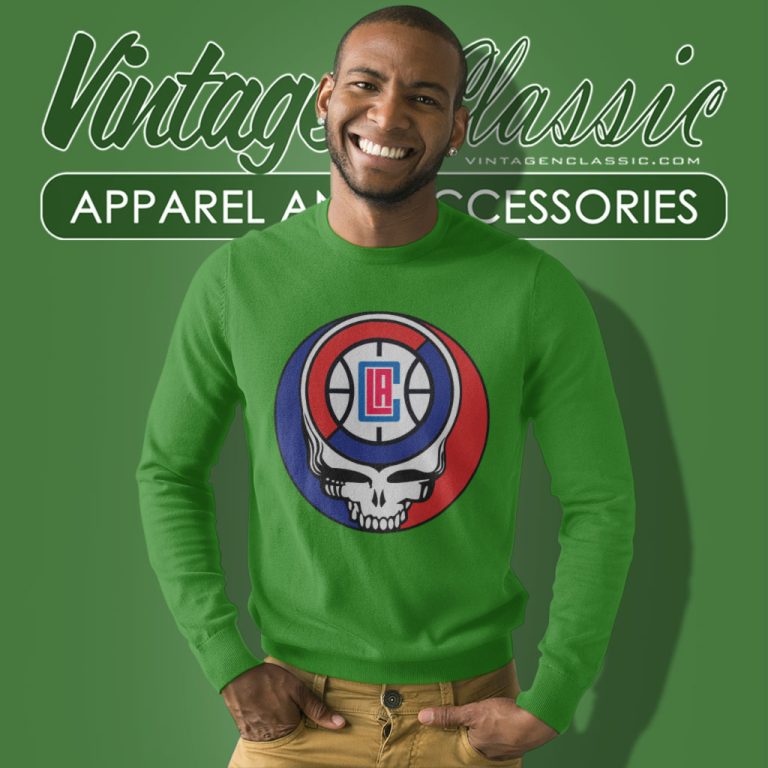 Los Angeles Clippers Grateful Dead Steal Your Face Sweatshirt Los Angeles Clippers Grateful Dead Steal Your Face Sweatshirt