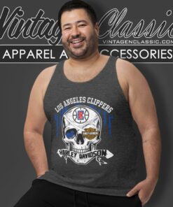 Los Angeles Clippers Harley Davidson Skull Tank Top Racerback