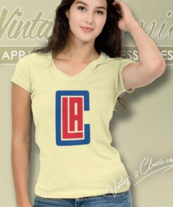 Los Angeles Clippers Icon Logo V Neck TShirt