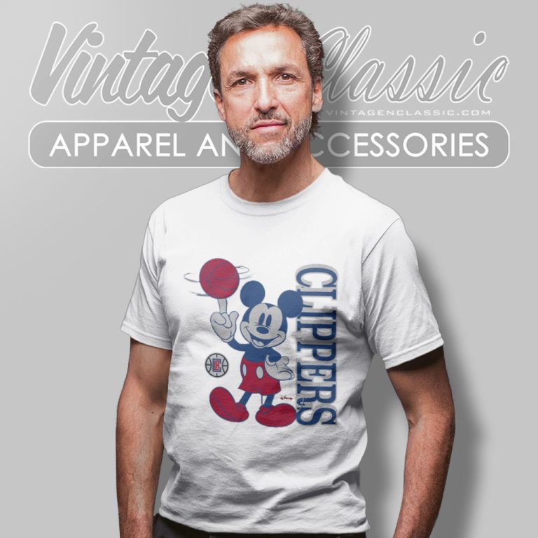Los Angeles Clippers Junk Food Black Disney Vintage Mickey Baller T Shirt Los Angeles Clippers Junk Food Black Disney Vintage Mickey Baller T Shirt