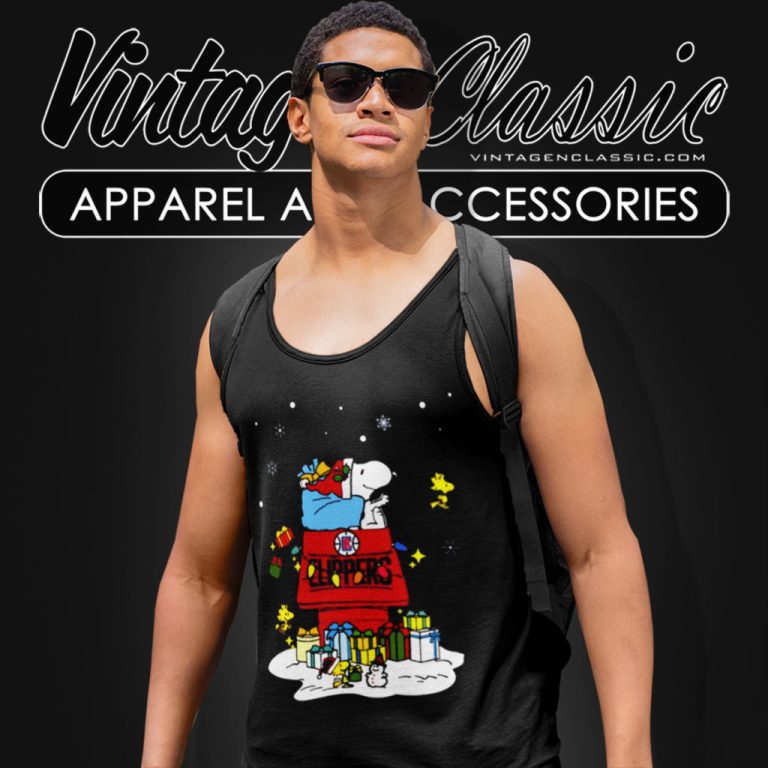 Los Angeles Clippers Santa Snoopy Wish You A Merry Christmas Tank Top Racerback Los Angeles Clippers Santa Snoopy Wish You A Merry Christmas Tank Top Racerback