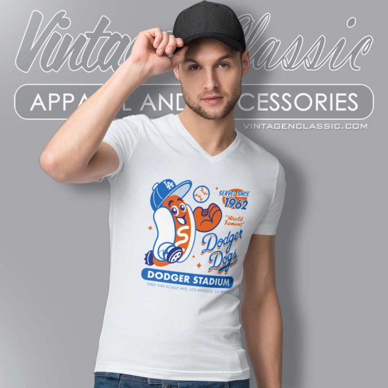 Los Angeles Dodger Dogs Dodgers Stadium Mlb V Neck TShirt Los Angeles Dodger Dogs Dodgers Stadium Mlb V Neck TShirt