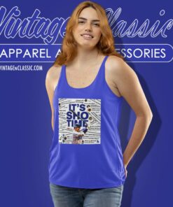 Los Angeles Dodgers Announce Shohei Ohtani Its Sho Time Tank Top Racerback