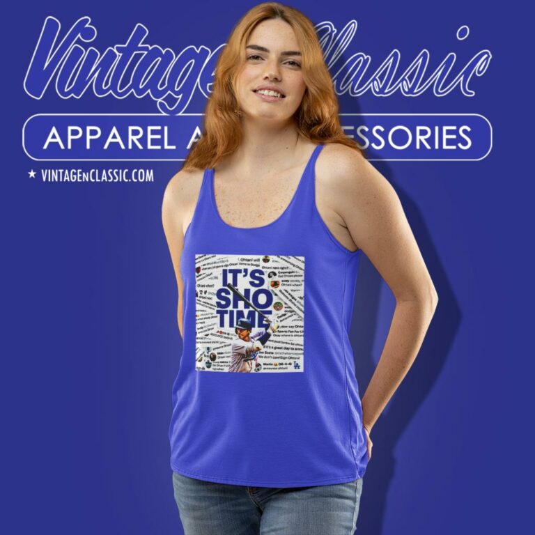 Los Angeles Dodgers Announce Shohei Ohtani Its Sho Time Tank Top Racerback Los Angeles Dodgers Announce Shohei Ohtani Its Sho Time Tank Top Racerback
