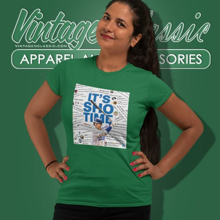 Los Angeles Dodgers Announce Shohei Ohtani Its Sho Time Women T Shirt Los Angeles Dodgers Announce Shohei Ohtani Its Sho Time Women T Shirt
