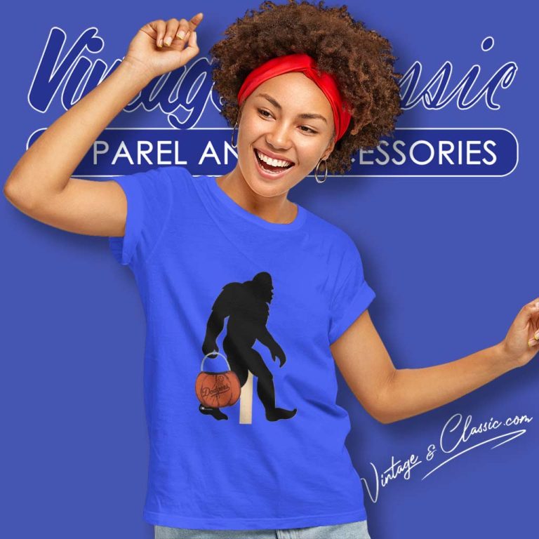 Los Angeles Dodgers Bigfoot Halloween Women TShirt Los Angeles Dodgers Bigfoot Halloween Women TShirt