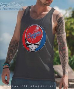 Los Angeles Dodgers Grateful Dead Logo Tank Top Racerback