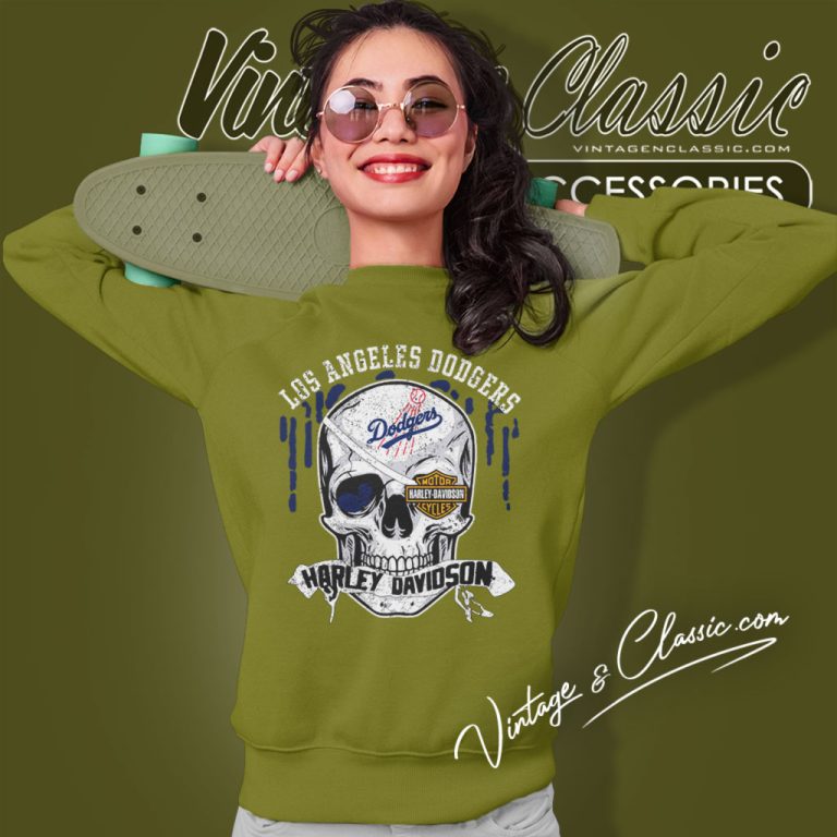 Los Angeles Dodgers Harley Davidson Skull Sweatshirt Los Angeles Dodgers Harley Davidson Skull Sweatshirt