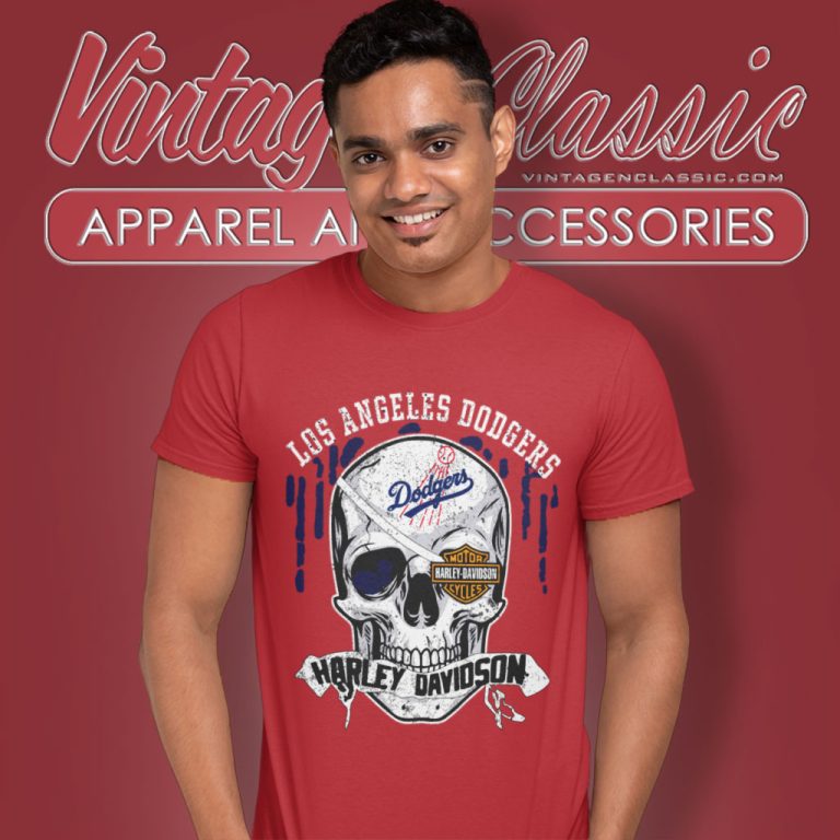 Los Angeles Dodgers Harley Davidson Skull T Shirt Los Angeles Dodgers Harley Davidson Skull T Shirt