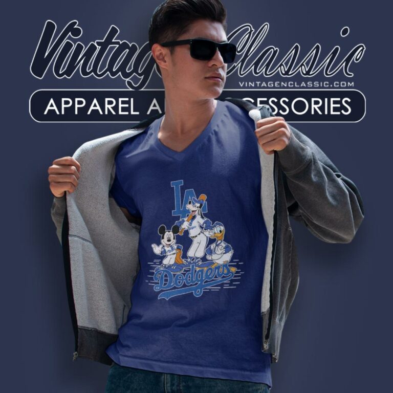 Los Angeles Dodgers Mickey Mouse Donald Duck Goofy V Neck TShirt Los Angeles Dodgers Mickey Mouse Donald Duck Goofy V Neck TShirt
