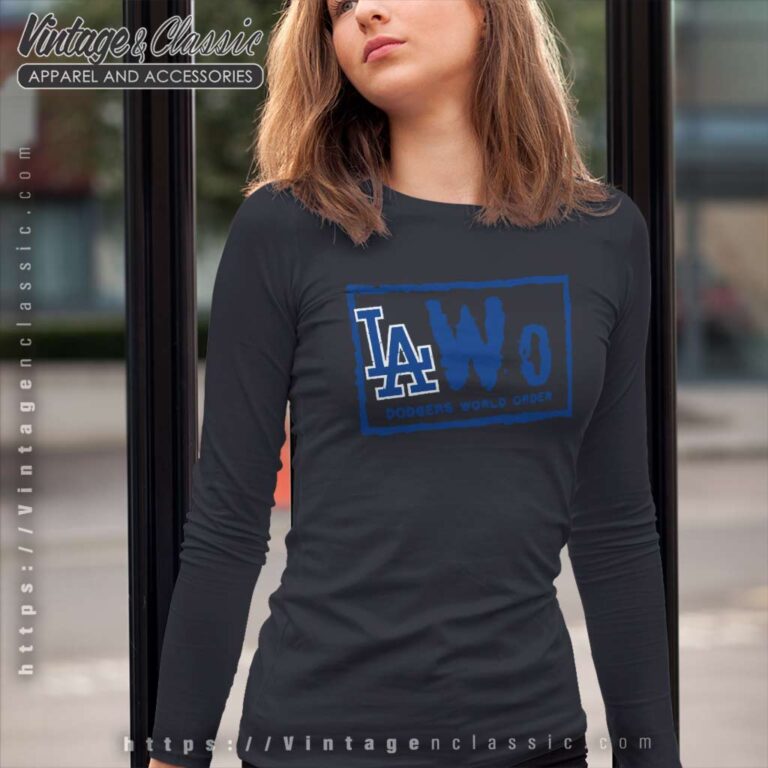 Los Angeles Dodgers Nwo Logo Long Sleeve Tee Los Angeles Dodgers Nwo Logo Long Sleeve Tee