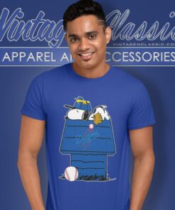 Los Angeles Dodgers Snoopy Woodstock Resting Together T Shirt