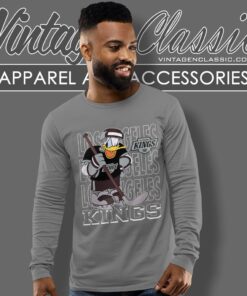 Los Angeles Kings Donald Duck Hockey Shirt Long Sleeve Tee