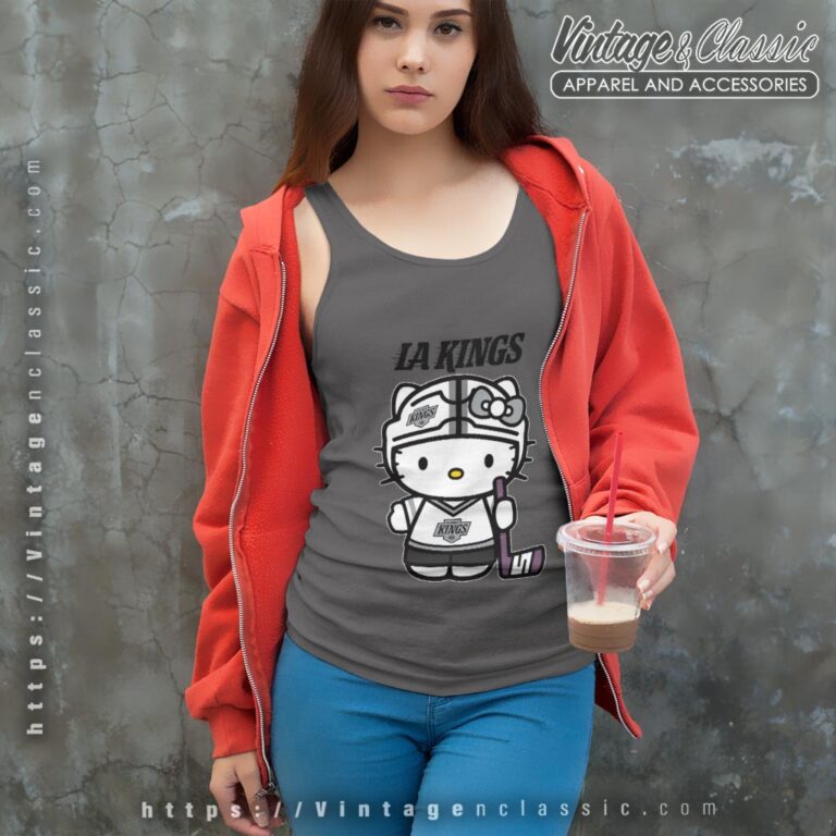 Los Angeles Kings Hello Kitty Shirt Tank Top Racerback Los Angeles Kings Hello Kitty Shirt Tank Top Racerback