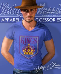 Los Angeles Kings Vintage Logo V Neck TShirt