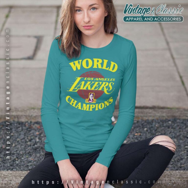 Los Angeles Lakers 1985 Nba Champions Long Sleeve Tee Los Angeles Lakers 1985 Nba Champions Long Sleeve Tee