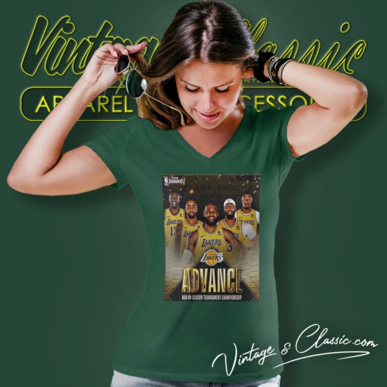 Los Angeles Lakers Advanced Nba In Season Tournament Championship V Neck TShirt Los Angeles Lakers Advanced Nba In Season Tournament Championship V Neck TShirt