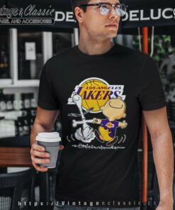 Los Angeles Lakers Charlie Brown Snoopy Dancing T Shirt