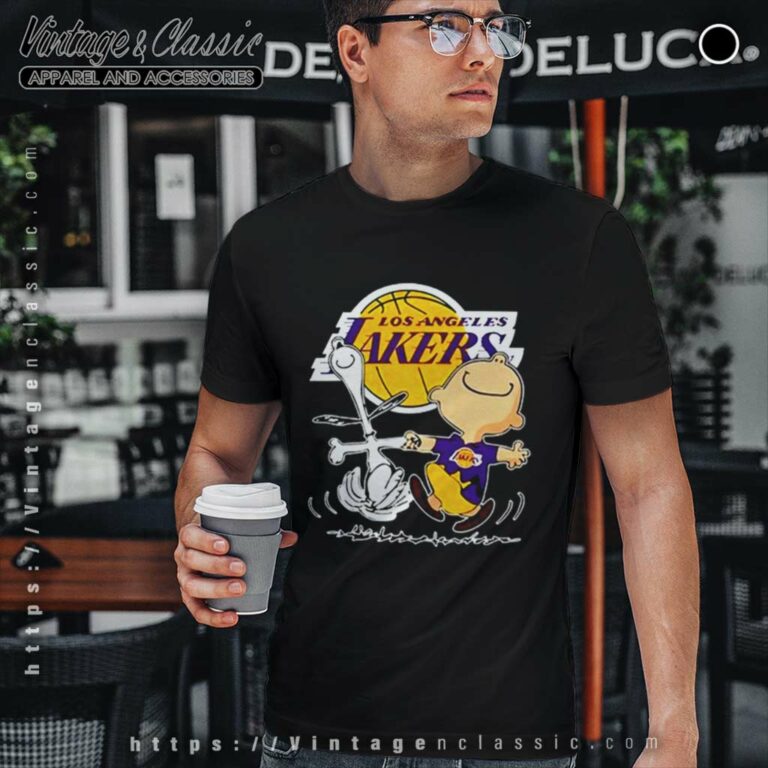 Los Angeles Lakers Charlie Brown Snoopy Dancing T Shirt Los Angeles Lakers Charlie Brown Snoopy Dancing T Shirt