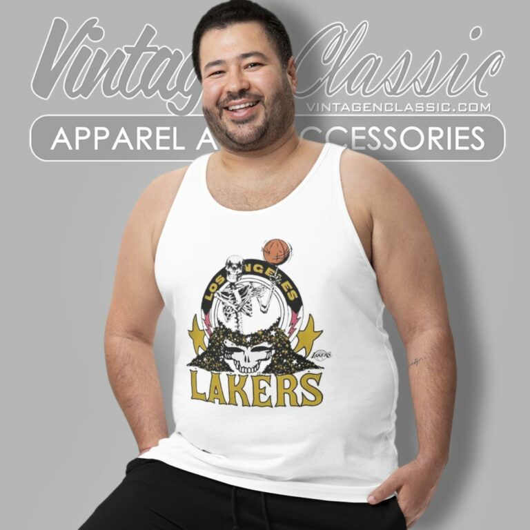 Los Angeles Lakers Grateful Dead Skull Tank Top Racerback Los Angeles Lakers Grateful Dead Skull Tank Top Racerback