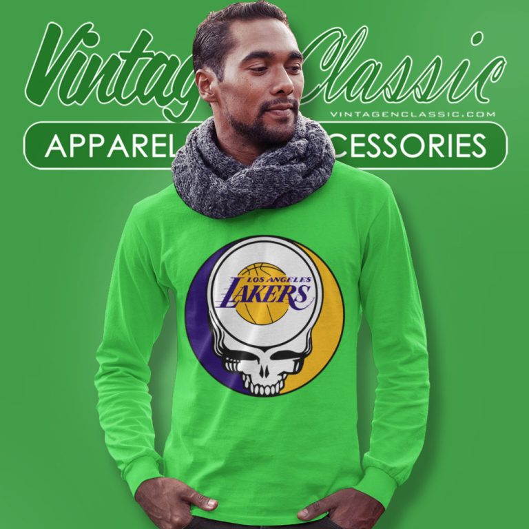 Los Angeles Lakers Grateful Dead Steal Your Face Long Sleeve Tee Los Angeles Lakers Grateful Dead Steal Your Face Long Sleeve Tee