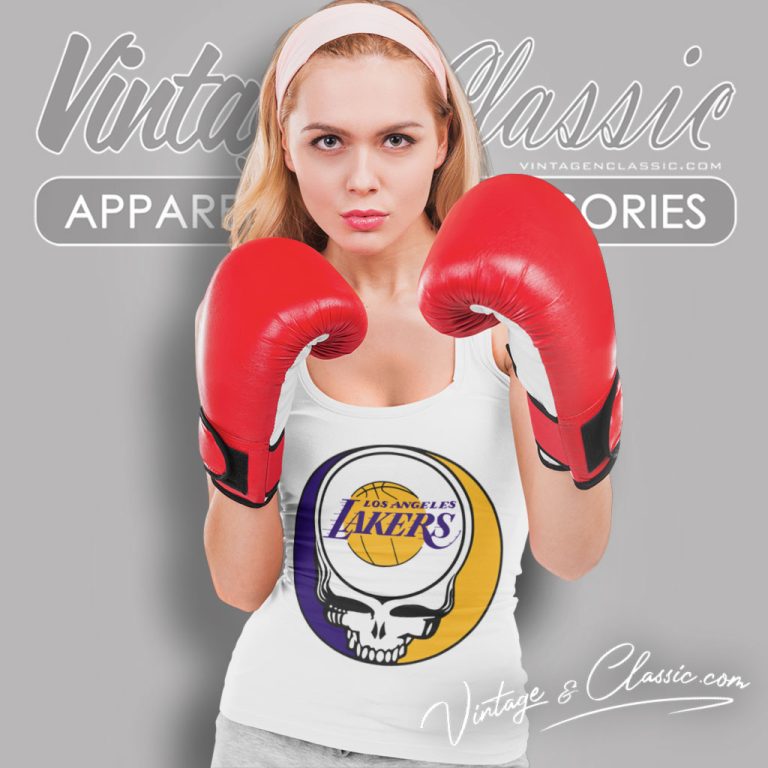 Los Angeles Lakers Grateful Dead Steal Your Face Tank Top Racerback Los Angeles Lakers Grateful Dead Steal Your Face Tank Top Racerback