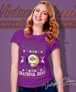 Los Angeles Lakers Grateful Dead Ugly Christmas Women T Shirt