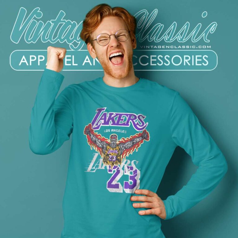 Los Angeles Lakers Lebron James 23 Long Sleeve Tee Los Angeles Lakers Lebron James 23 Long Sleeve Tee