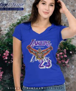 Los Angeles Lakers Lebron James 23 V Neck TShirt