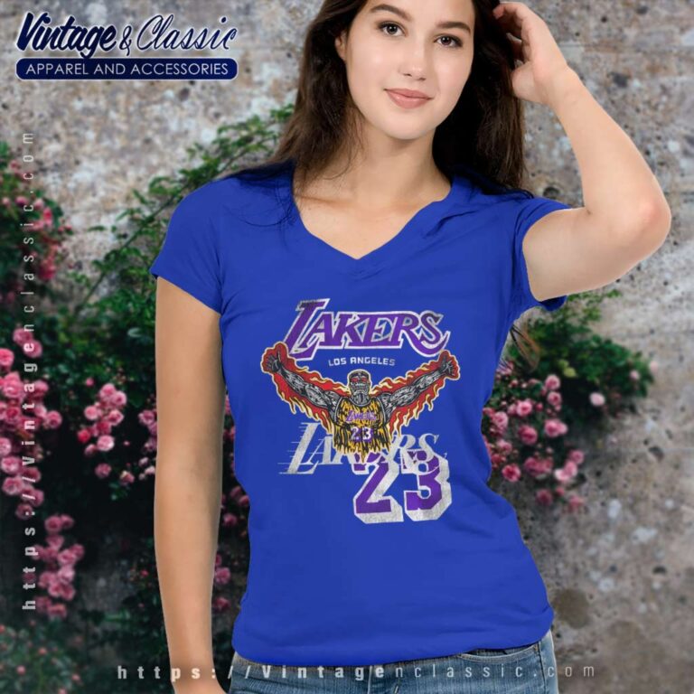 Los Angeles Lakers Lebron James 23 V Neck TShirt Los Angeles Lakers Lebron James 23 V Neck TShirt