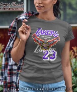 Los Angeles Lakers Lebron James 23 Women TShirt