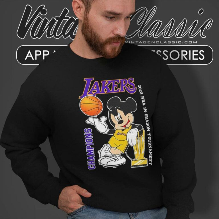 Los Angeles Lakers Mickey Mouse 2023 Nba In Season Tournament Champions Sweatshirt Los Angeles Lakers Mickey Mouse 2023 Nba In Season Tournament Champions Sweatshirt