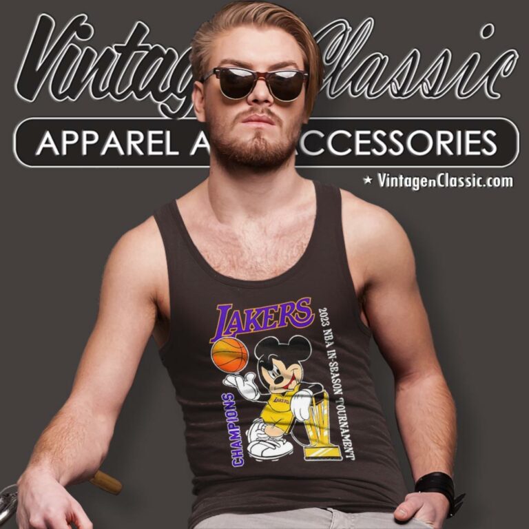 Los Angeles Lakers Mickey Mouse 2023 Nba In Season Tournament Champions Tank Top Racerback Los Angeles Lakers Mickey Mouse 2023 Nba In Season Tournament Champions Tank Top Racerback