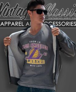 Los Angeles Lakers Nba With Love From La V Neck TShirt