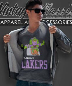 Los Angeles Lakers X Teenage Mutant Ninja Turtles V Neck TShirt