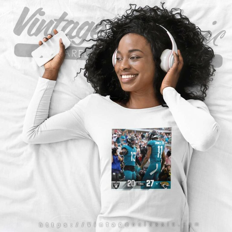 Los Angeles Raiders 20 27 Jacksonville Jaguars Final Long Sleeve Tee Los Angeles Raiders 20 27 Jacksonville Jaguars Final Long Sleeve Tee